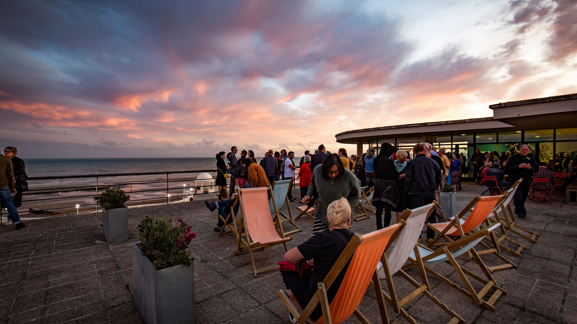 Party on the rooftop at De La Warr Pavilion in Bexhill-on-Sea