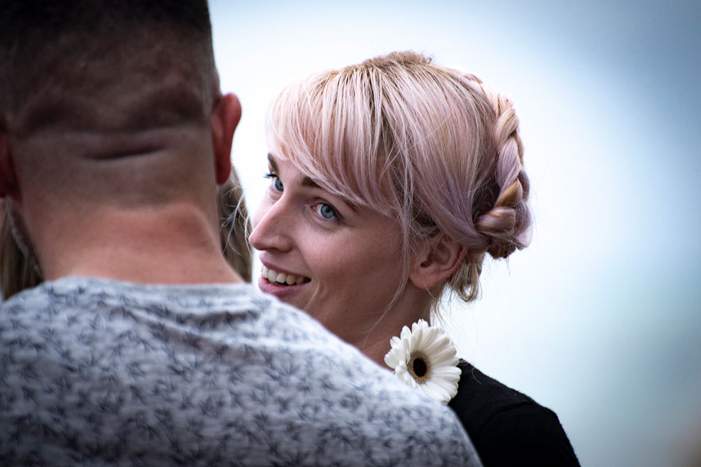 Guests at a party at De La Warr Pavilion