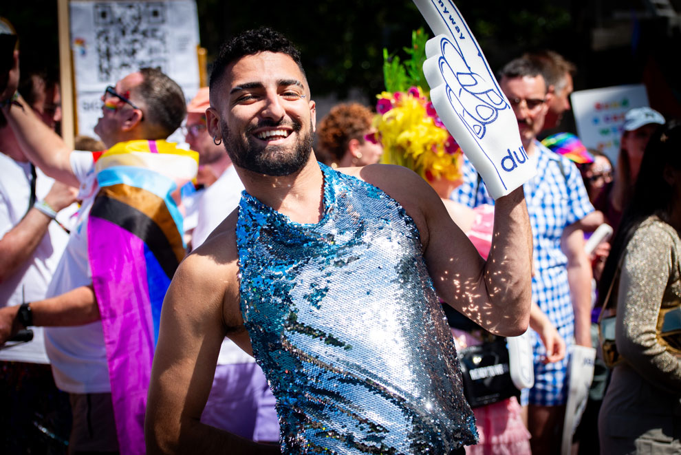 Young man at London Gay Pride