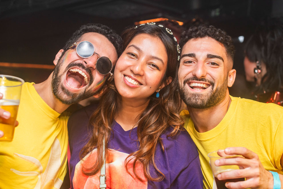 Group of friends at an after party