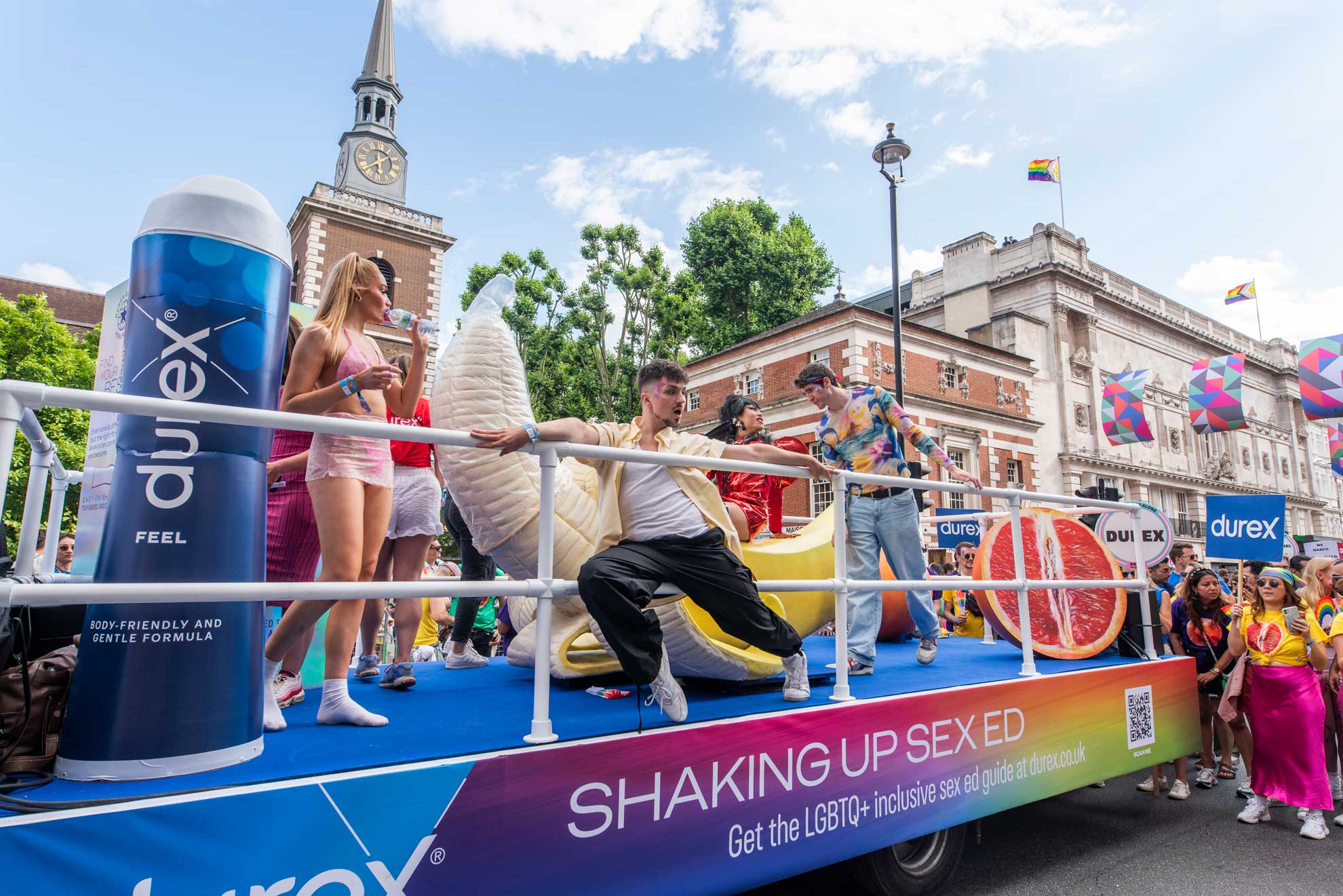 Durex float at London Pride 2023