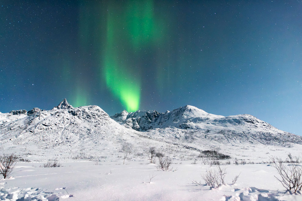 Northern lights (Aurora Borealis) in Tromsø, Norway 