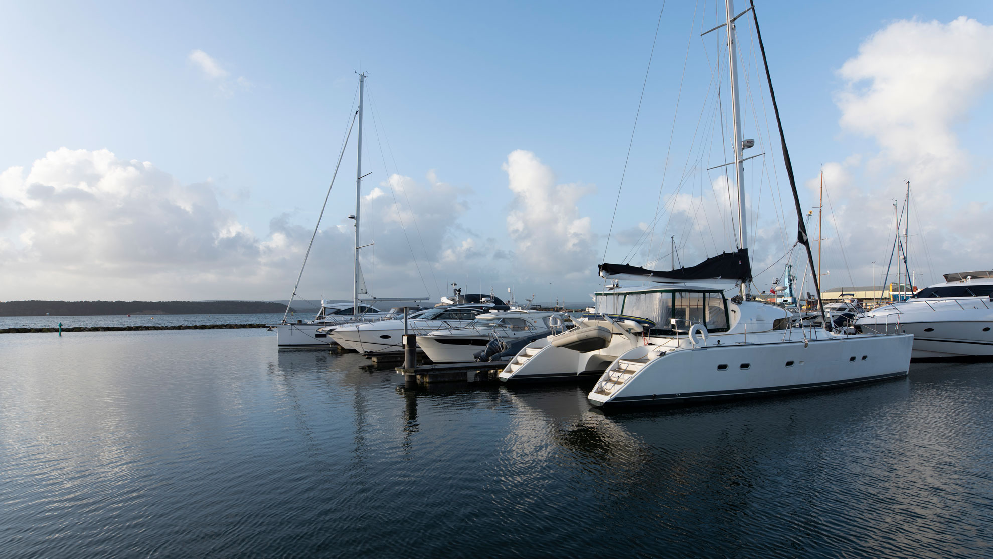 Yachts in a marina in Poole